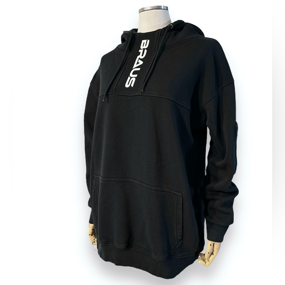 BRAUS  Black Unisex Track Hoodie